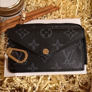 Black Credit Card Holders Mini Wallet with Keychain.